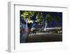 Decorated Tree of a Couple in Love in Front of Holbeinsteg, Footbridge, Frankfurt on the Main-Axel Schmies-Framed Photographic Print