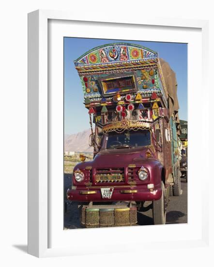 Decorated Truck, Typical of Those on the Karakoram Highway in Pakistan-Alison Wright-Framed Photographic Print
