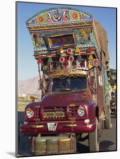 Decorated Truck, Typical of Those on the Karakoram Highway in Pakistan-Alison Wright-Mounted Photographic Print