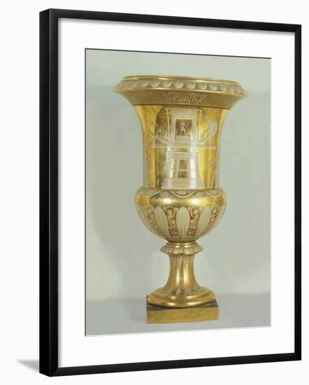 Decorated Vase with Egyptian Motifs-null-Framed Giclee Print