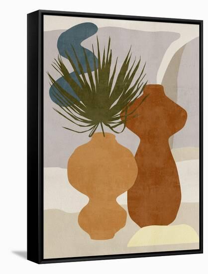 Decorated Vases I-Melissa Wang-Framed Stretched Canvas