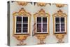 Decorated Windows of Building on Getreidegasse-null-Stretched Canvas