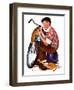 "Decorating His Bike,"March 20, 1937-Douglas Crockwell-Framed Giclee Print