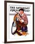 "Decorating His Bike," Saturday Evening Post Cover, March 20, 1937-Douglas Crockwell-Framed Giclee Print