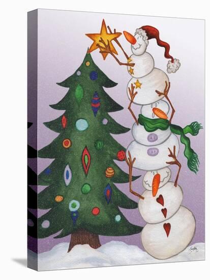 Decorating Snowmen-Elizabeth Medley-Stretched Canvas