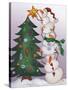 Decorating Snowmen-Elizabeth Medley-Stretched Canvas