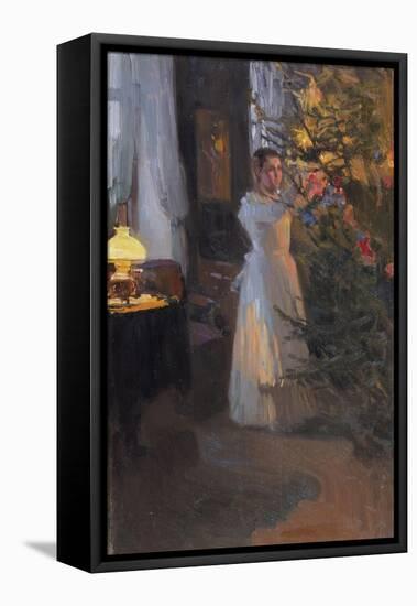Decorating the Christmas Tree, 1910-Alexej Korin-Framed Stretched Canvas