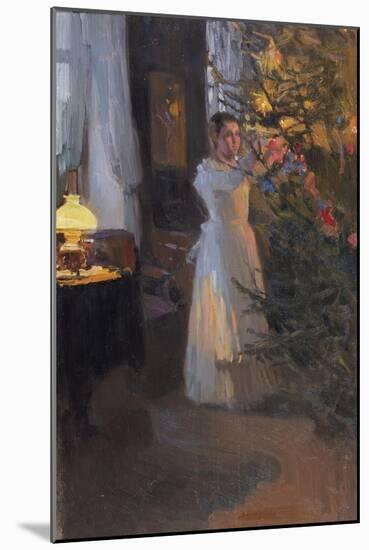 Decorating the Christmas Tree, 1910-Alexej Korin-Mounted Giclee Print