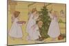 Decorating the Christmas Tree, Victorian Postcard-null-Mounted Giclee Print