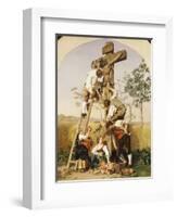 Decorating the Shrine, 1854-Gustave Brion-Framed Giclee Print