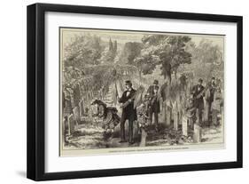 Decoration Day at Philadelphia, Orphans Decorating their Fathers' Graves in Glenwood Cemetery-null-Framed Giclee Print