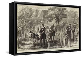 Decoration Day at Philadelphia, Orphans Decorating their Fathers' Graves in Glenwood Cemetery-null-Framed Stretched Canvas