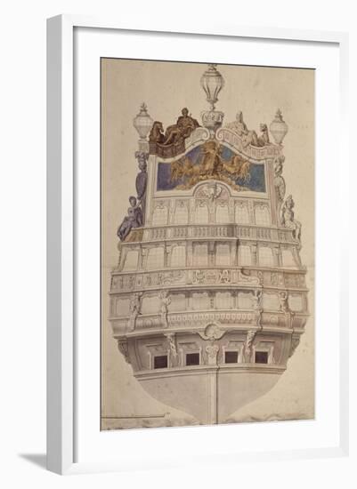 Décoration de la poupe du vaisseau "Le Soleil Royal"-Jean I Berain-Framed Giclee Print