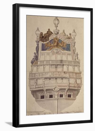 Décoration de la poupe du vaisseau "Le Soleil Royal"-Jean I Berain-Framed Giclee Print