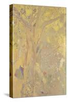 Décoration Domecy : arbres, fond jaune-Odilon Redon-Stretched Canvas