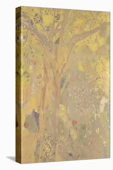 Décoration Domecy : arbres, fond jaune-Odilon Redon-Stretched Canvas