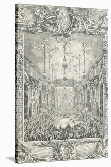 Décoration du bal paré donné par le roi le 24 février 1745, à l'occasion du mariage du dauphin,-Charles Nicolas Cochin-Stretched Canvas