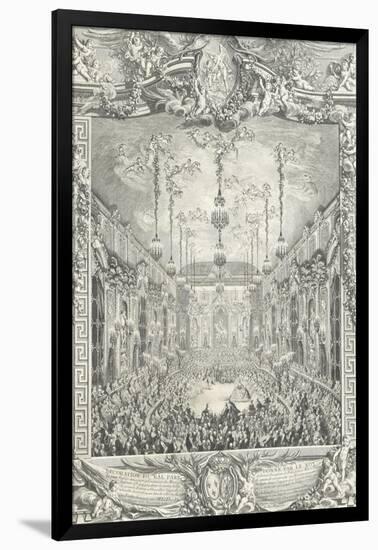Décoration du bal paré donné par le roi le 24 février 1745, à l'occasion du mariage du dauphin,-Charles Nicolas Cochin-Framed Giclee Print