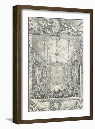 Décoration du bal paré donné par le roi le 24 février 1745, à l'occasion du mariage du dauphin,-Charles Nicolas Cochin-Framed Giclee Print