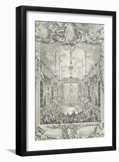 Décoration du bal paré donné par le roi le 24 février 1745, à l'occasion du mariage du dauphin,-Charles Nicolas Cochin-Framed Giclee Print