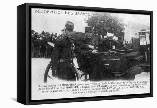 Decoration of a French Soldier with the Légion D'Honneur, C1910-null-Framed Stretched Canvas