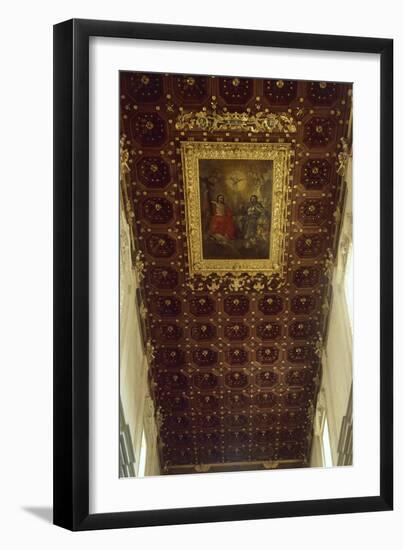 Decoration of Ceiling, Interior of Basilica of Santa Croce, Lecce, Apulia, Italy-null-Framed Giclee Print