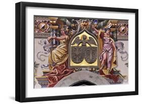 Decoration of Facade of Old Town Hall in Lindau, Detail, Germany-null-Framed Giclee Print