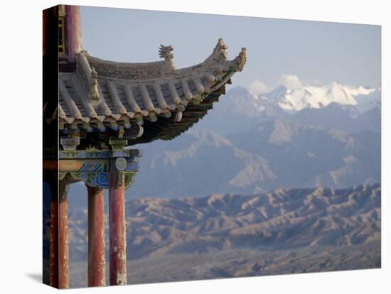 Decoration on 600 Year Old Tower, Jiayuguan Fort, Jiayuguan, Gansu, China-Porteous Rod-Stretched Canvas