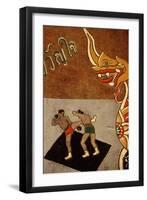 Decoration on an Ox Cart Depicting Muay Thai-null-Framed Premium Giclee Print