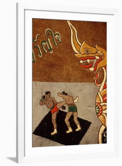 Decoration on an Ox Cart Depicting Muay Thai-null-Framed Giclee Print