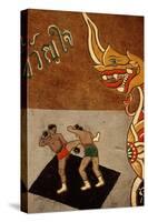 Decoration on an Ox Cart Depicting Muay Thai-null-Stretched Canvas