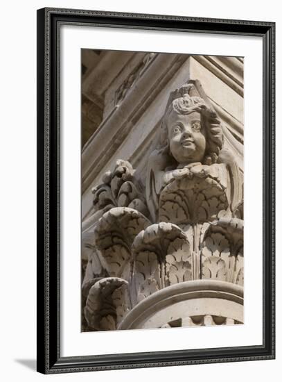 Decoration on Basilica Di Santa Croce in the Baroque City of Lecce, Puglia, Italy, Europe-Martin-Framed Photographic Print