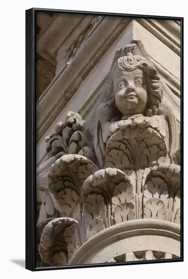 Decoration on Basilica Di Santa Croce in the Baroque City of Lecce, Puglia, Italy, Europe-Martin-Framed Photographic Print