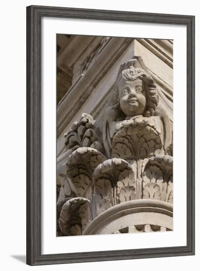 Decoration on Basilica Di Santa Croce in the Baroque City of Lecce, Puglia, Italy, Europe-Martin-Framed Photographic Print