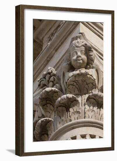 Decoration on Basilica Di Santa Croce in the Baroque City of Lecce, Puglia, Italy, Europe-Martin-Framed Photographic Print