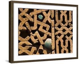 Decoration on the Remains of a 12th Century Ghorid Arch, Friday Mosque, Herat, Afghanistan-Jane Sweeney-Framed Photographic Print