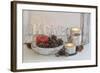 Decoration, White, Window Frame, Candles, Apple, Cone-Andrea Haase-Framed Photographic Print