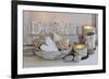 Decoration, White, Window Frames, 'Dream', Candles, Bowls, Mussels, Stones, Heart-Andrea Haase-Framed Photographic Print