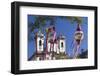 Decorations for Festival with Our Lady of Conceicao de Antonio Dias Church, UNESCO Site, Brazil-Ian Trower-Framed Photographic Print