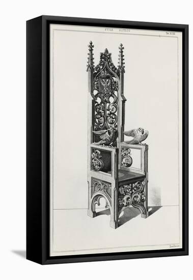 Decorations for Gothic Throne-Carl Alexander Heideloff-Framed Stretched Canvas