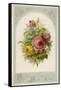 Decorative Arrangement of Roses with Other Flowers-null-Framed Stretched Canvas
