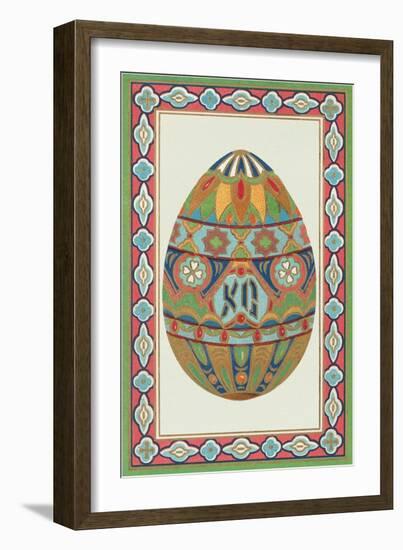 Decorative Art Egg Motif-null-Framed Art Print