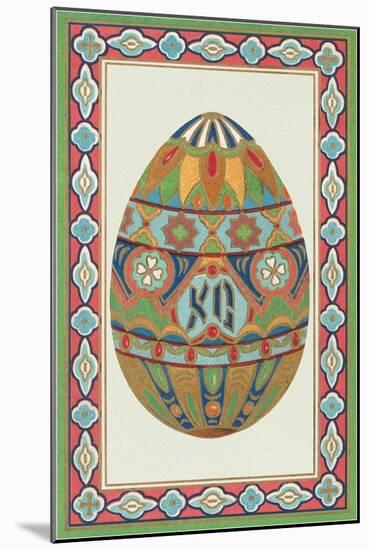 Decorative Art Egg Motif-null-Mounted Art Print