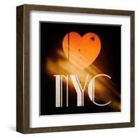 Decorative Art - Love Sign - NYC - New York City - USA-Philippe Hugonnard-Framed Art Print