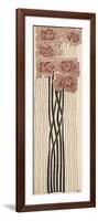 Decorative Art Nouveau Motif of Long-Stemmed Flowers in Brown and Black-Erich Kleinhempel-Framed Photographic Print