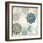 Decorative Blue Ornaments I-Ellie Roberts-Framed Art Print