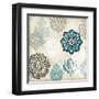 Decorative Blue Ornaments I-Ellie Roberts-Framed Art Print