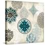 Decorative Blue Ornaments II-Ellie Roberts-Stretched Canvas