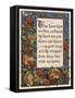 Decorative Border Showing Pomegranates, Flowers and Insects-null-Framed Stretched Canvas