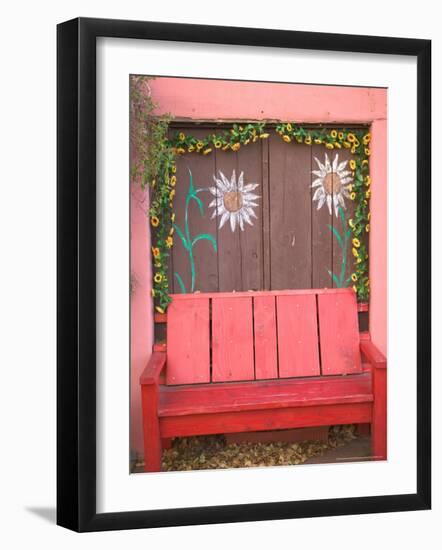 Decorative Chair, Mexican Folkart, Old Town Albuquerque, New Mexico, USA-Walter Bibikow-Framed Photographic Print